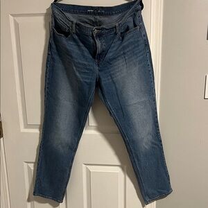 Old Navy Mid Rise Straight Leg Jeans